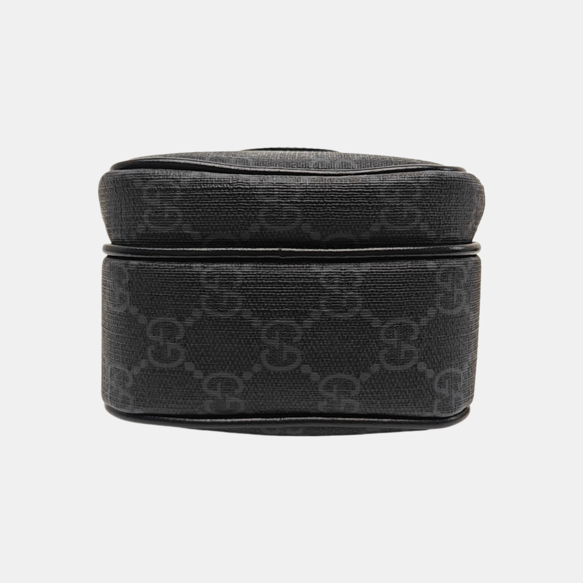 Coated Canvas Shoulder Bag Mini Black