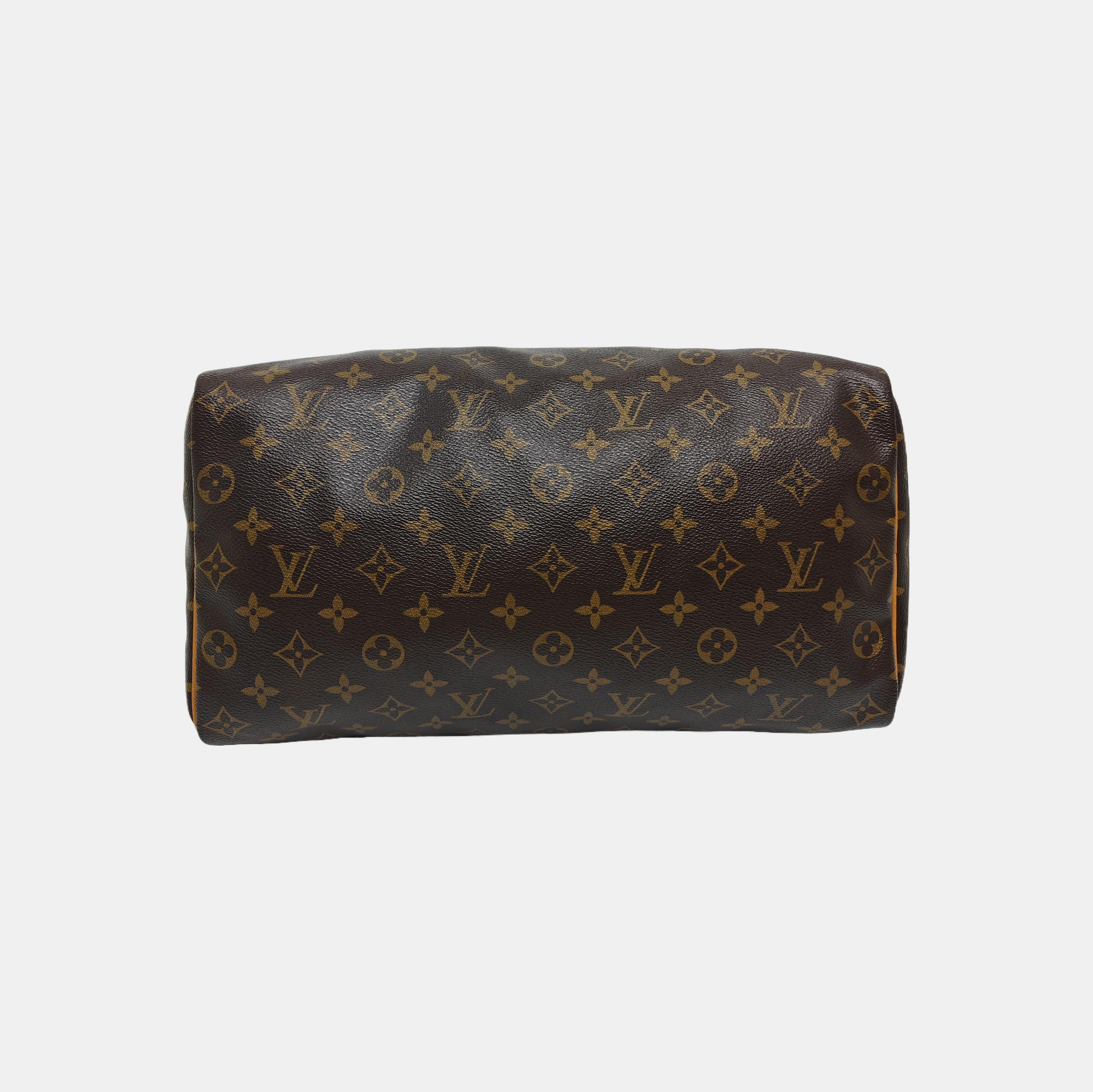 SPEEDY 35 Monogram Coated Canvas Brown