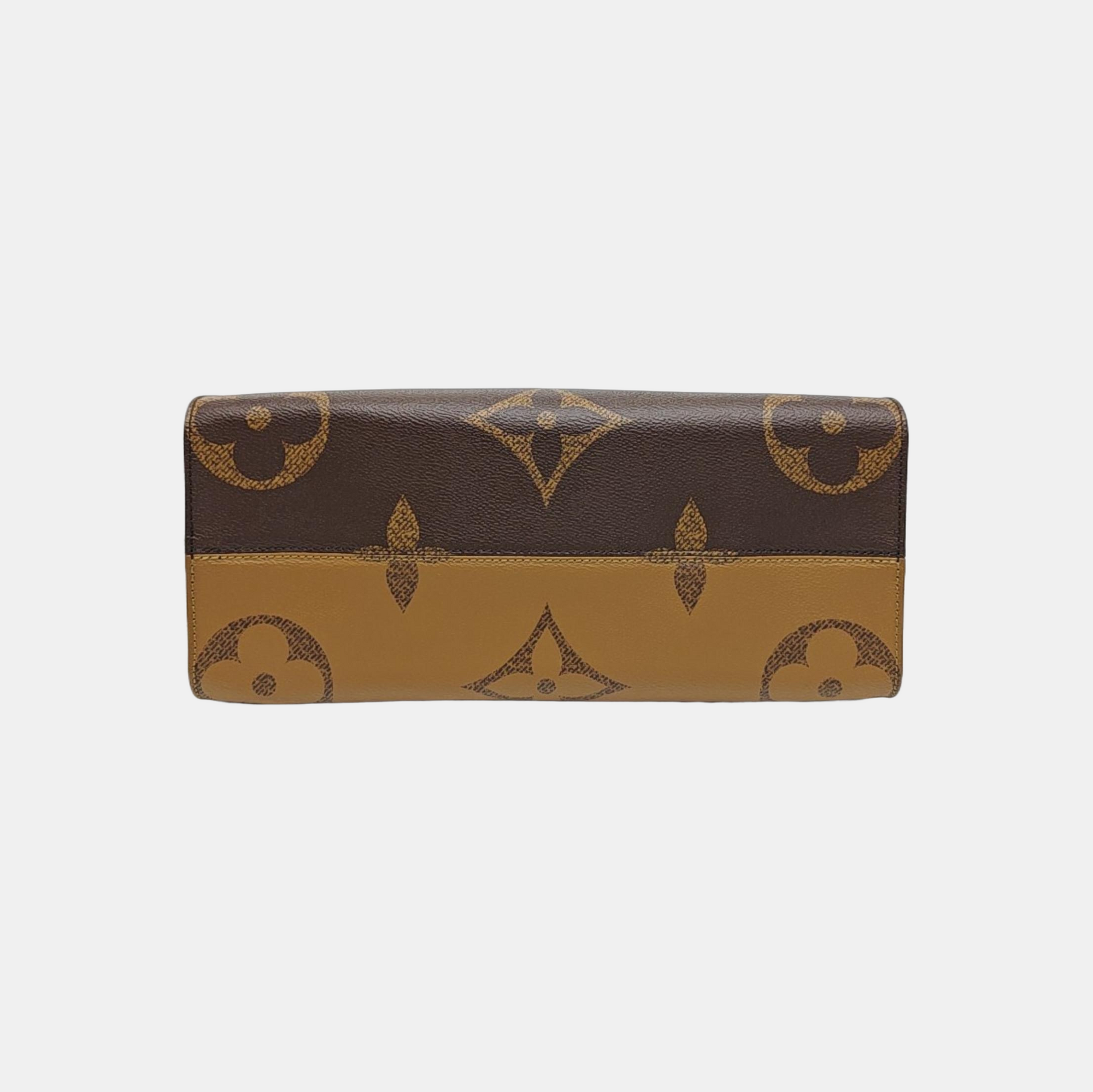 ONTHEGO MM Monogram Coated Canvas Brown