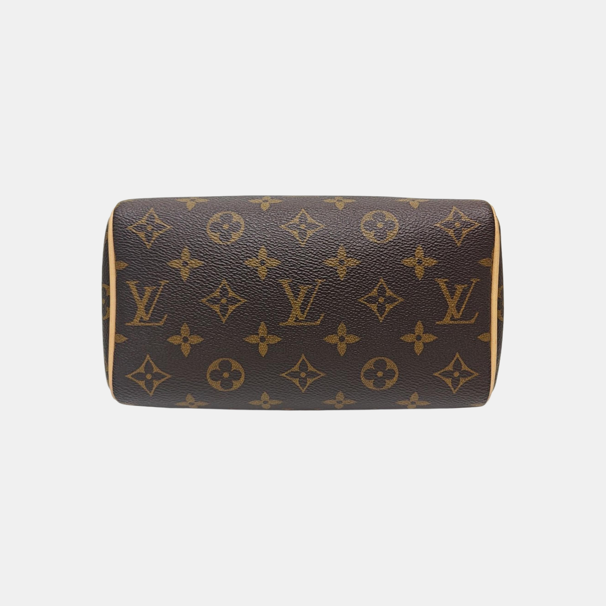 SPEEDY 20 Monogram Coated Canvas Brown