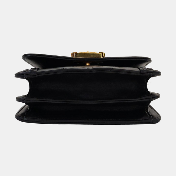 Authenticated pre-owned  BOY CHANEL Chevron Calfskin Black - Crossbody Bag at Looply