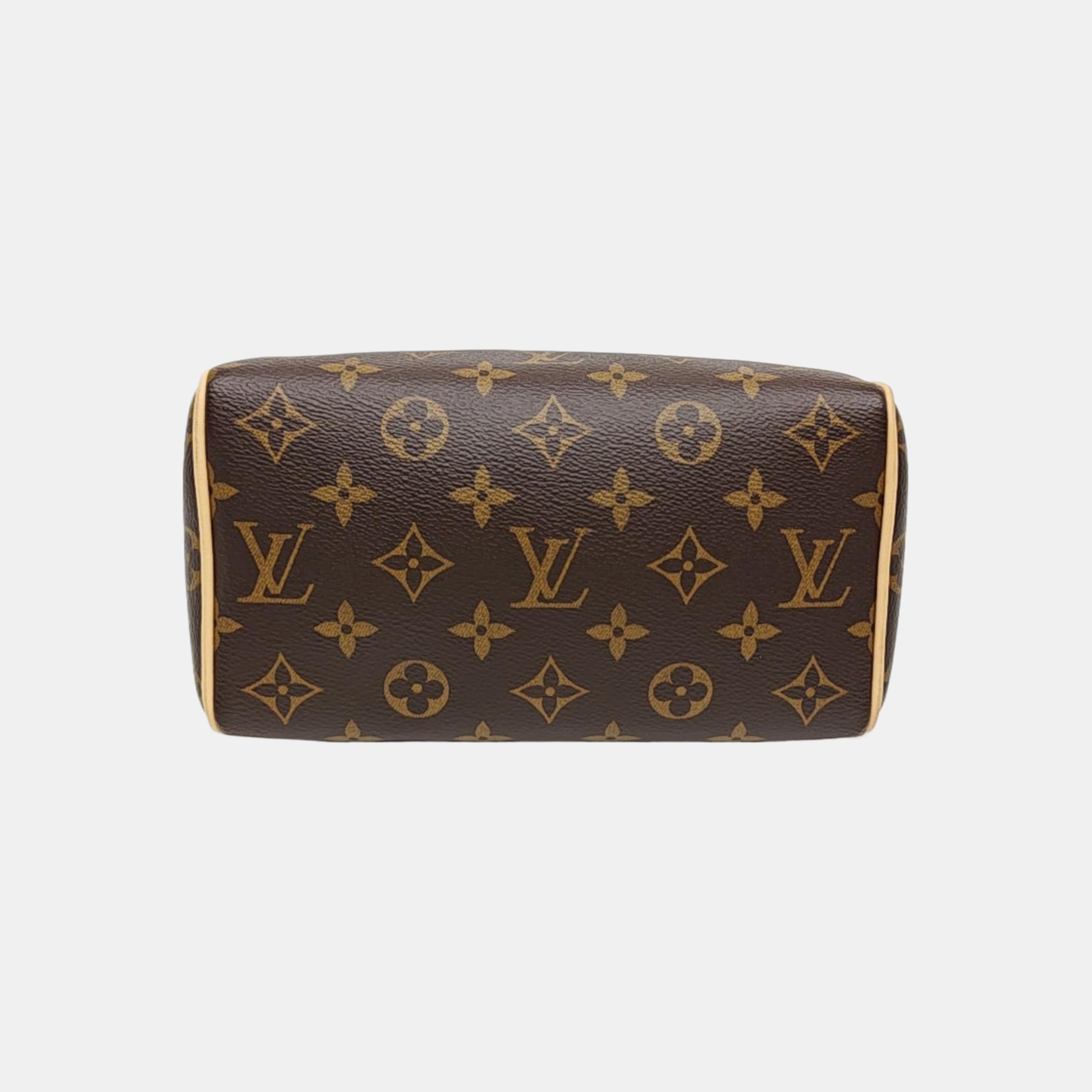 SPEEDY 20 Monogram Coated Canvas Brown