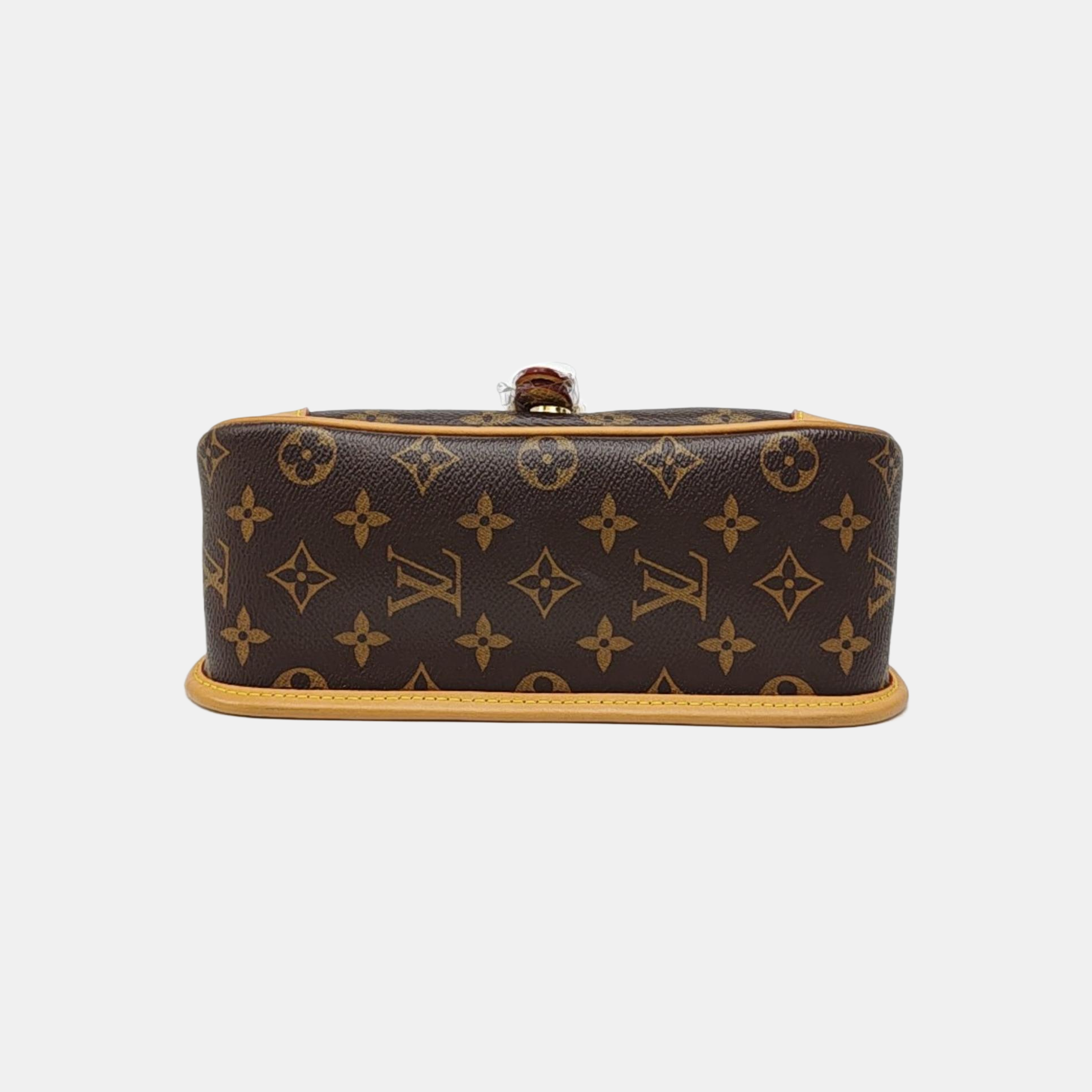 DIANE Monogram Coated Canvas Brown