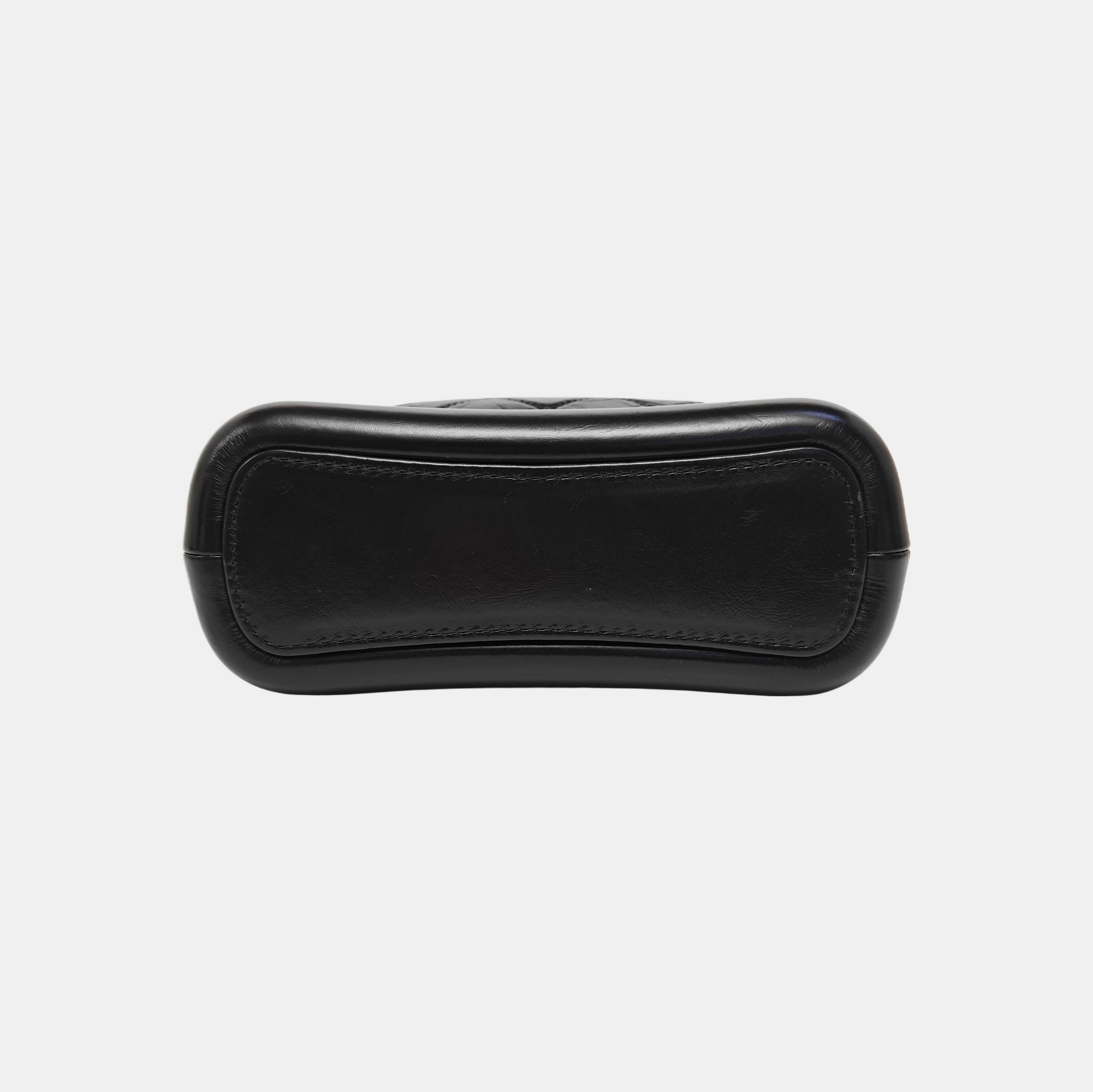 GABRIELLE Small Quilted Calfskin Black