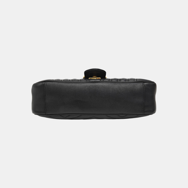 GG Marmont Medium Quilted Calfskin Black