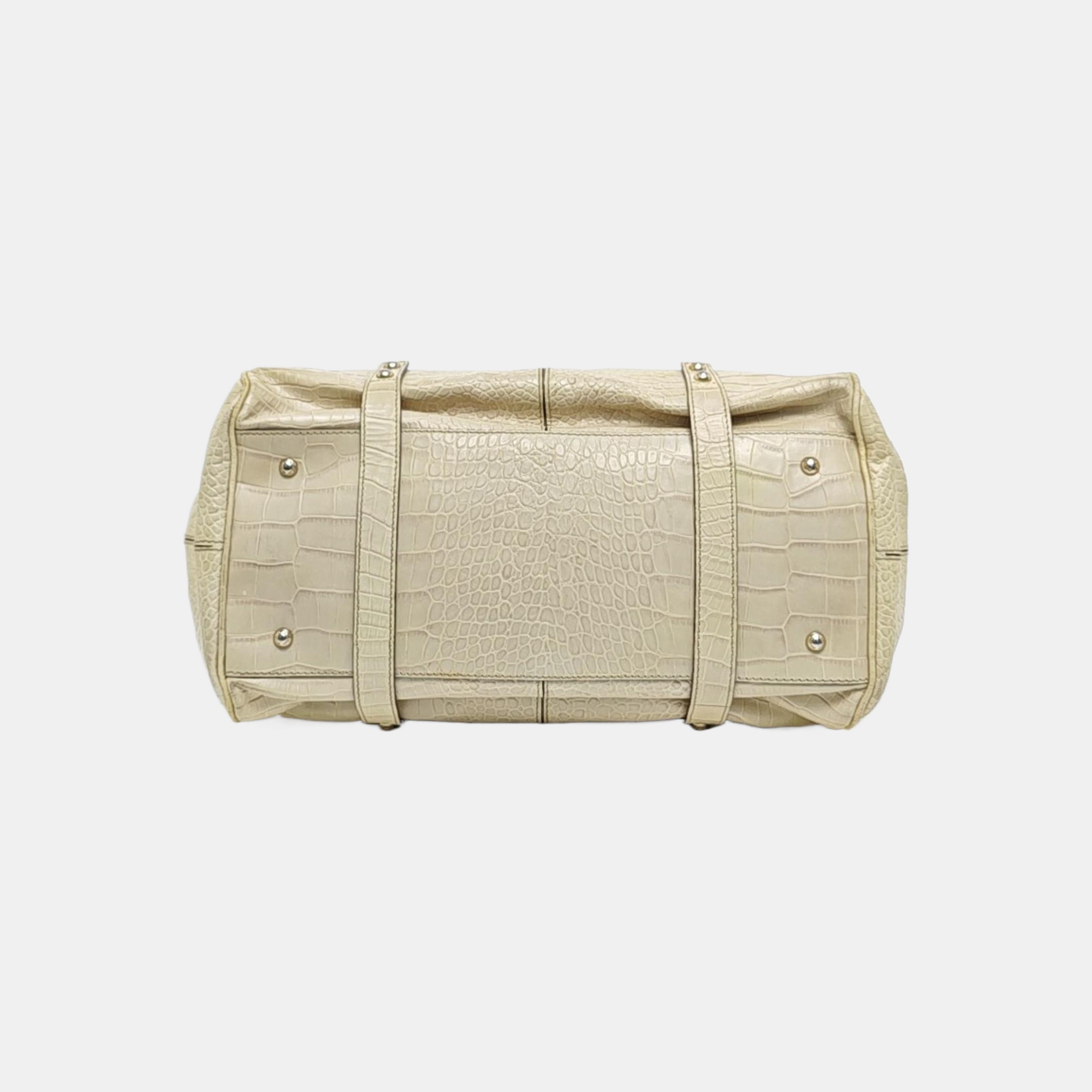 Calfskin Top Handle Bag Yellow