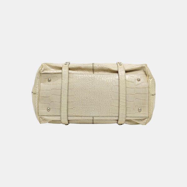 Calfskin Top Handle Bag Yellow