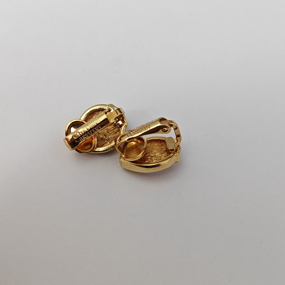 Metal Gold Clip On Earrings
