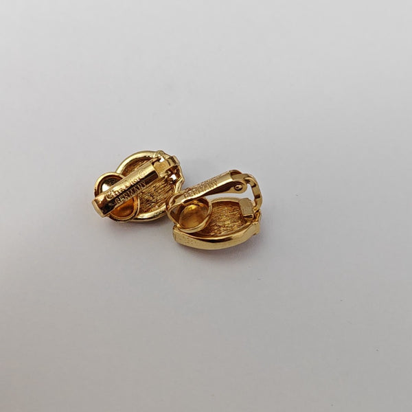 Metal Gold Clip On Earrings