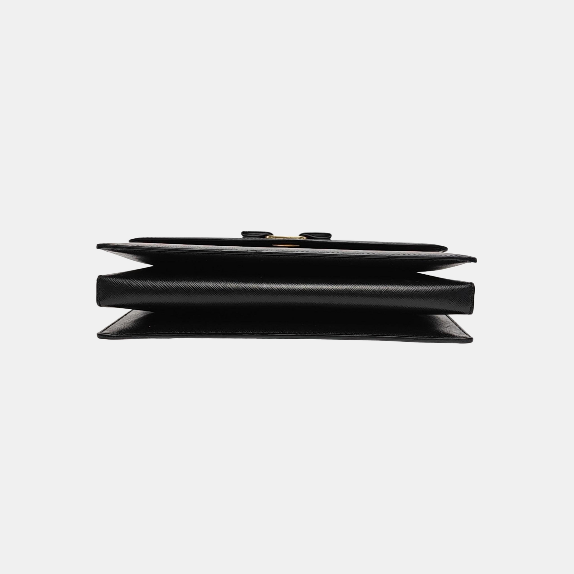 Calfskin Shoulder Bag Black