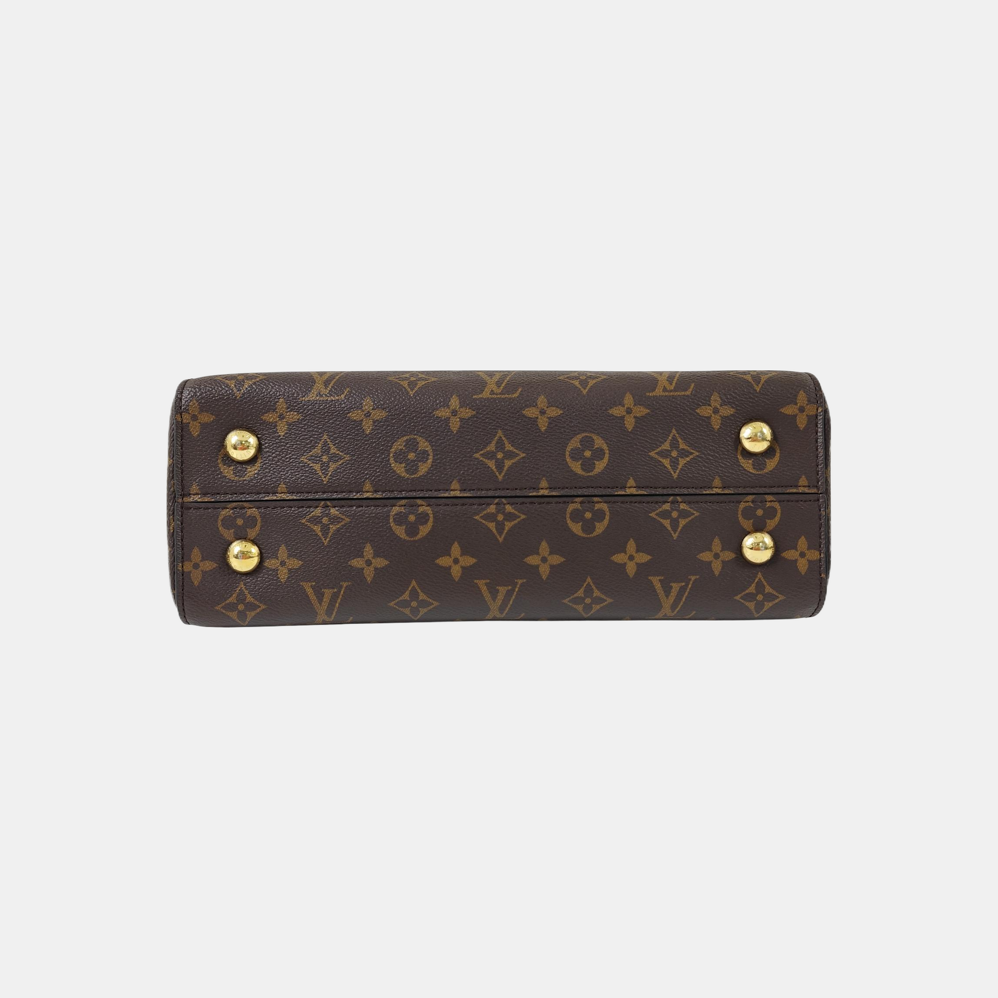 CLUNY MM Monogram Coated Canvas Brown