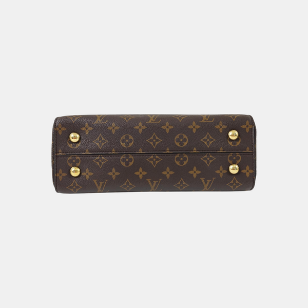 CLUNY MM Monogram Coated Canvas Brown