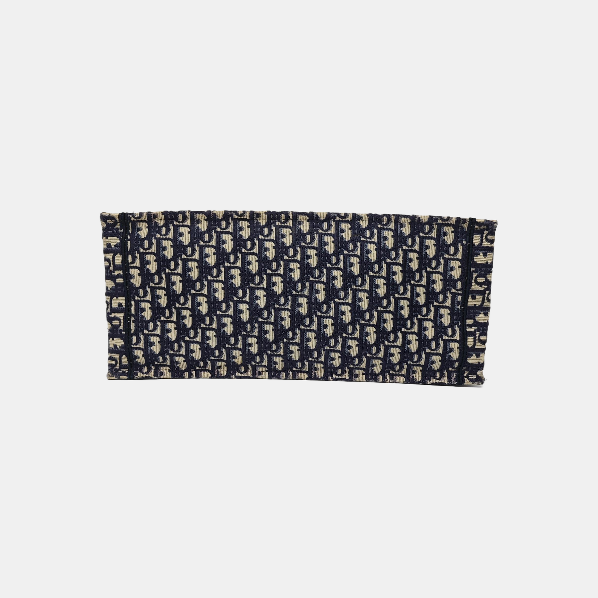 Book Tote Large Oblique Canvas Blue
