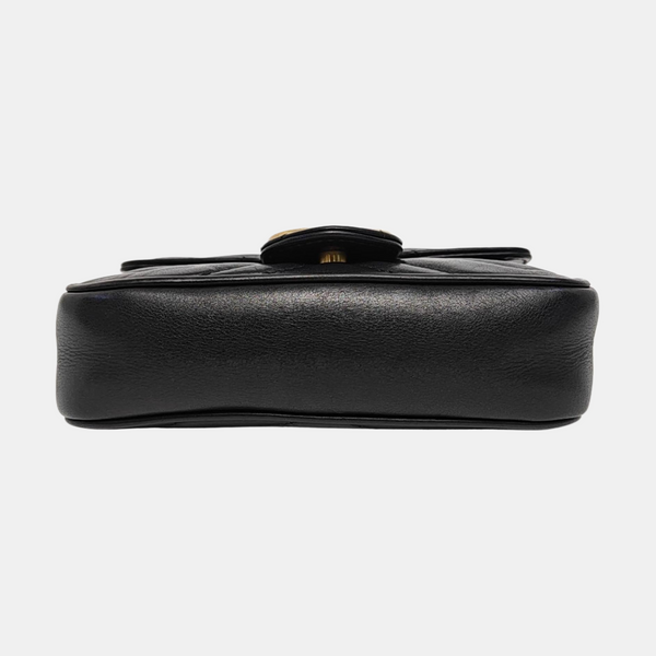 GG Marmont Mini Quilted Calfskin Black