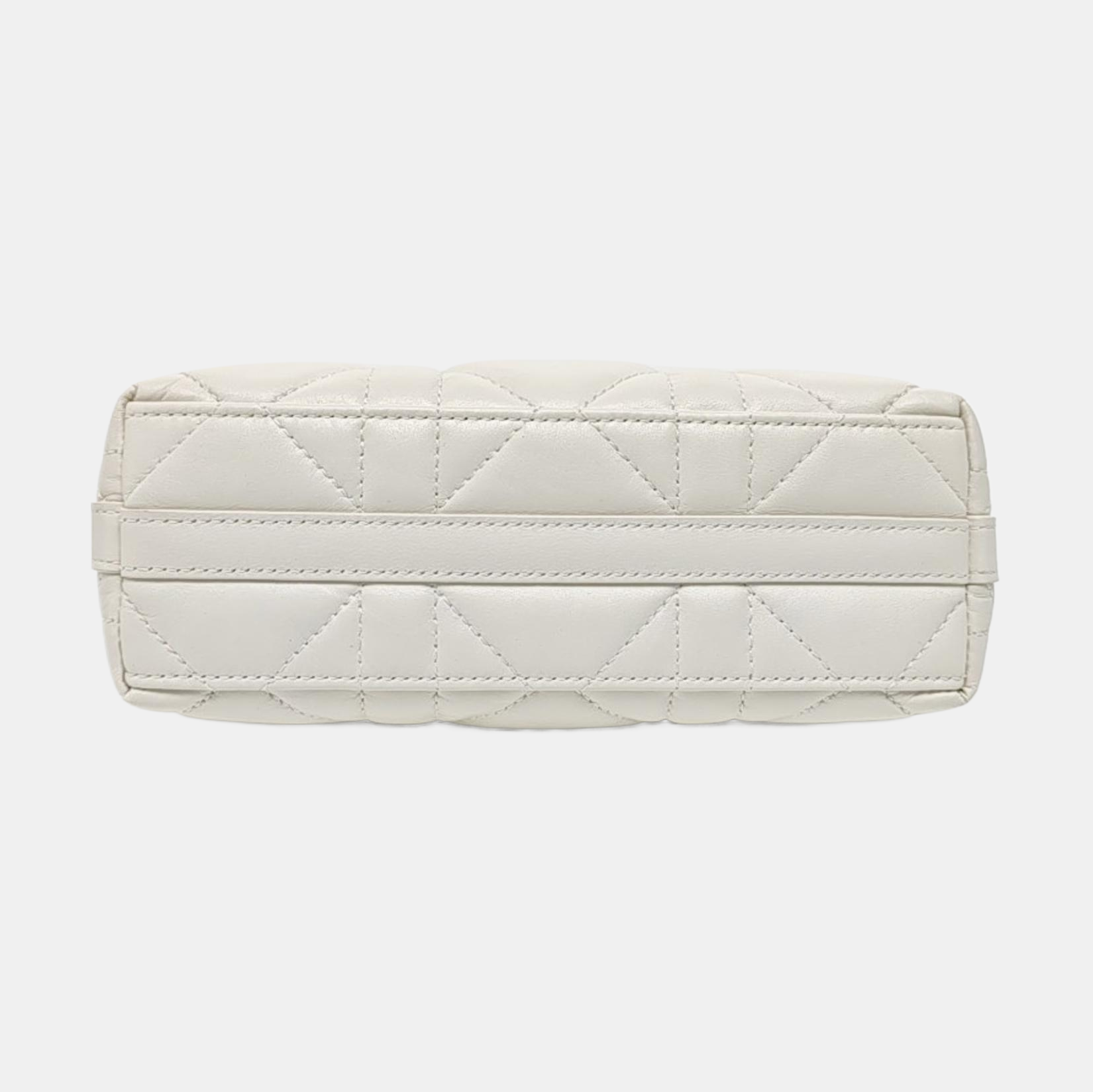 Miss Caro Mini Cannage Lambskin White