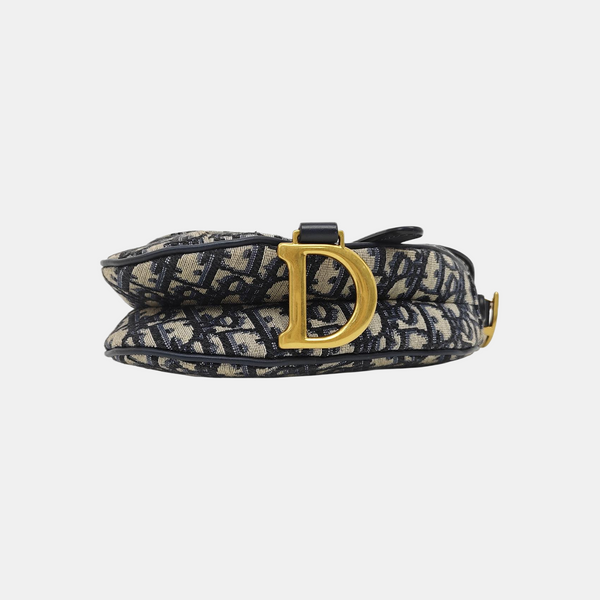 Saddle Mini Oblique Canvas Blue
