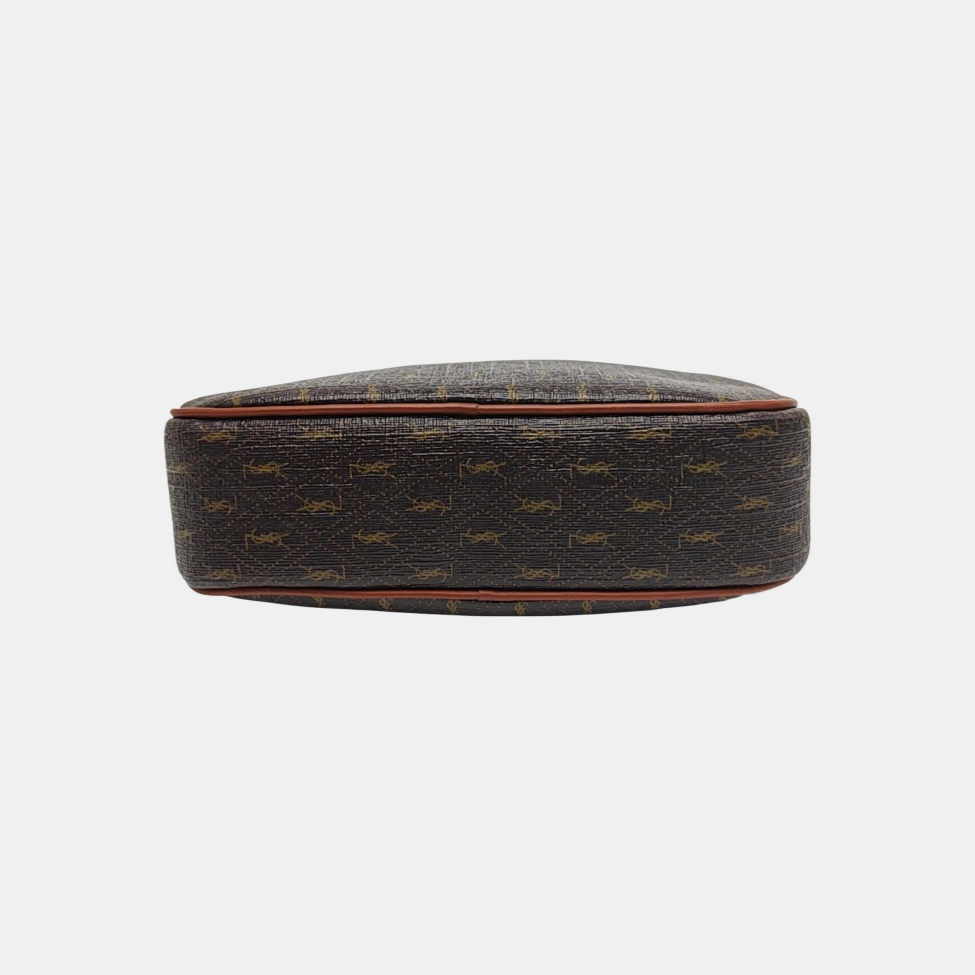 Coated Canvas Shoulder Bag Brown