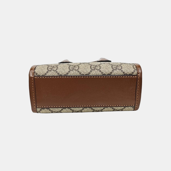 Retro Mini Monogram Coated Canvas Beige