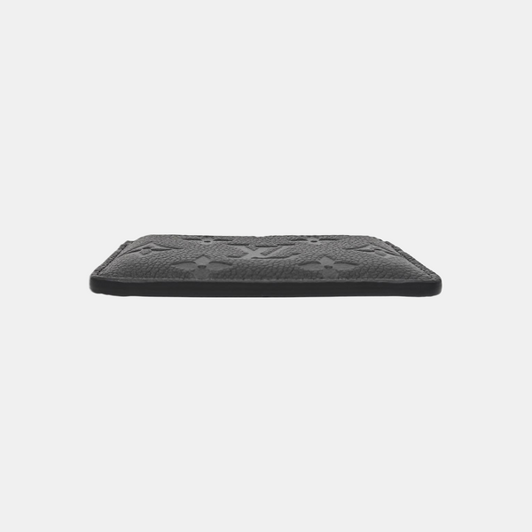 Monogram Calfskin Card Holder Black