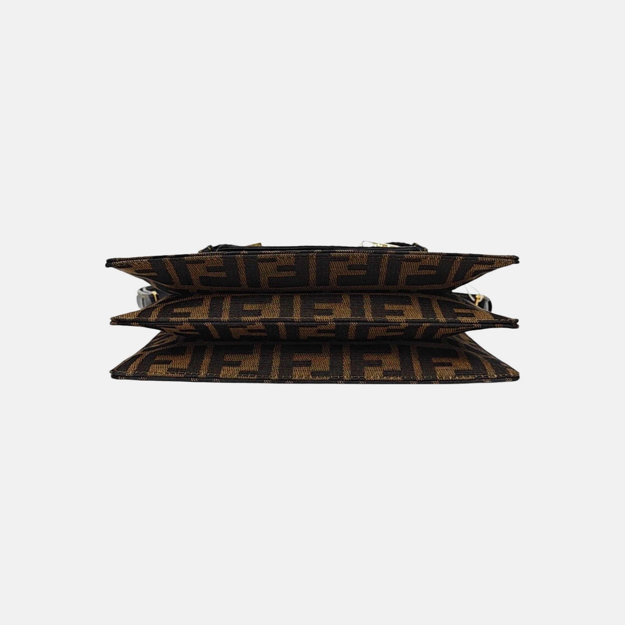 Fabric Shoulder Bag Brown