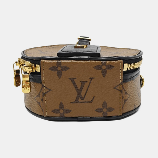 BOITE CHAPEAU Mini Monogram Coated Canvas Brown