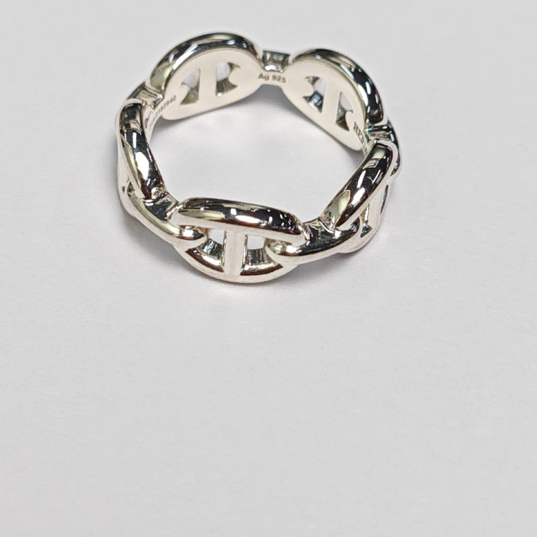 Chaine D'ancre Enchainee 925 Sterling Silver Ring EU 51