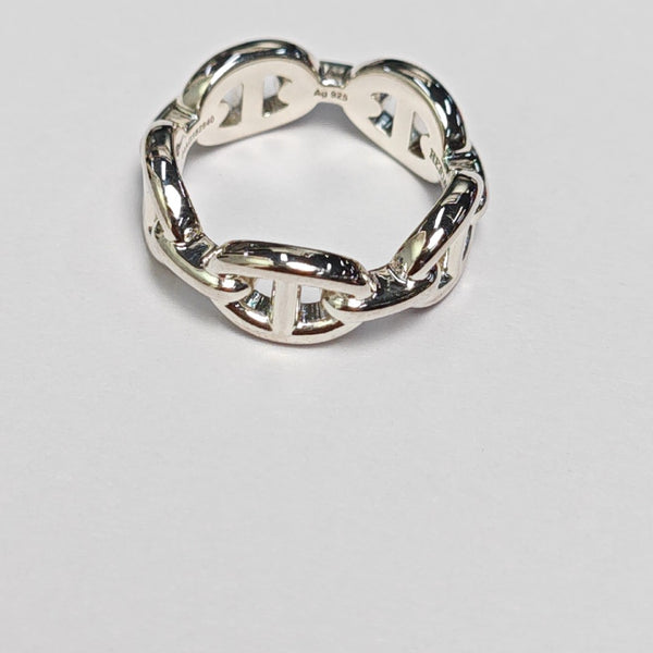 Chaine D'ancre Enchainee 925 Sterling Silver Ring EU 51