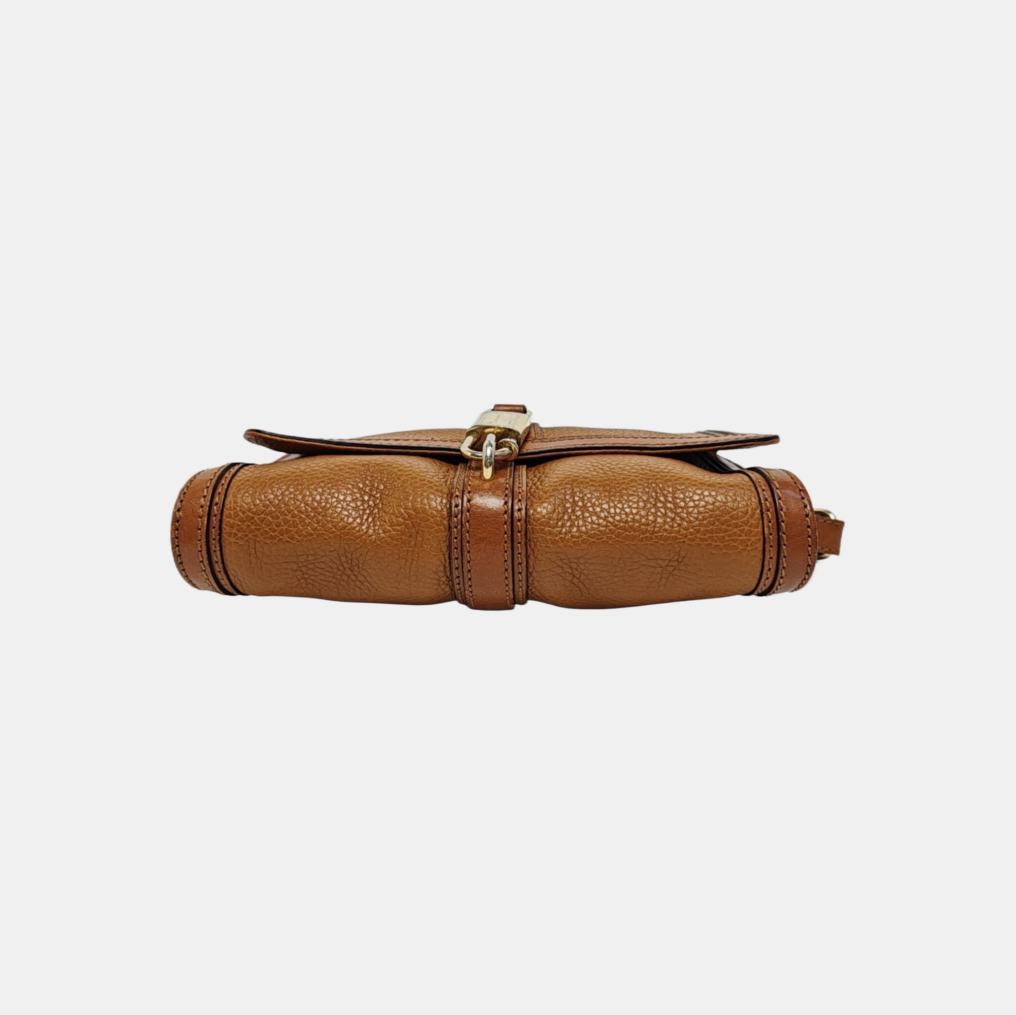 Calfskin Shoulder Bag Brown