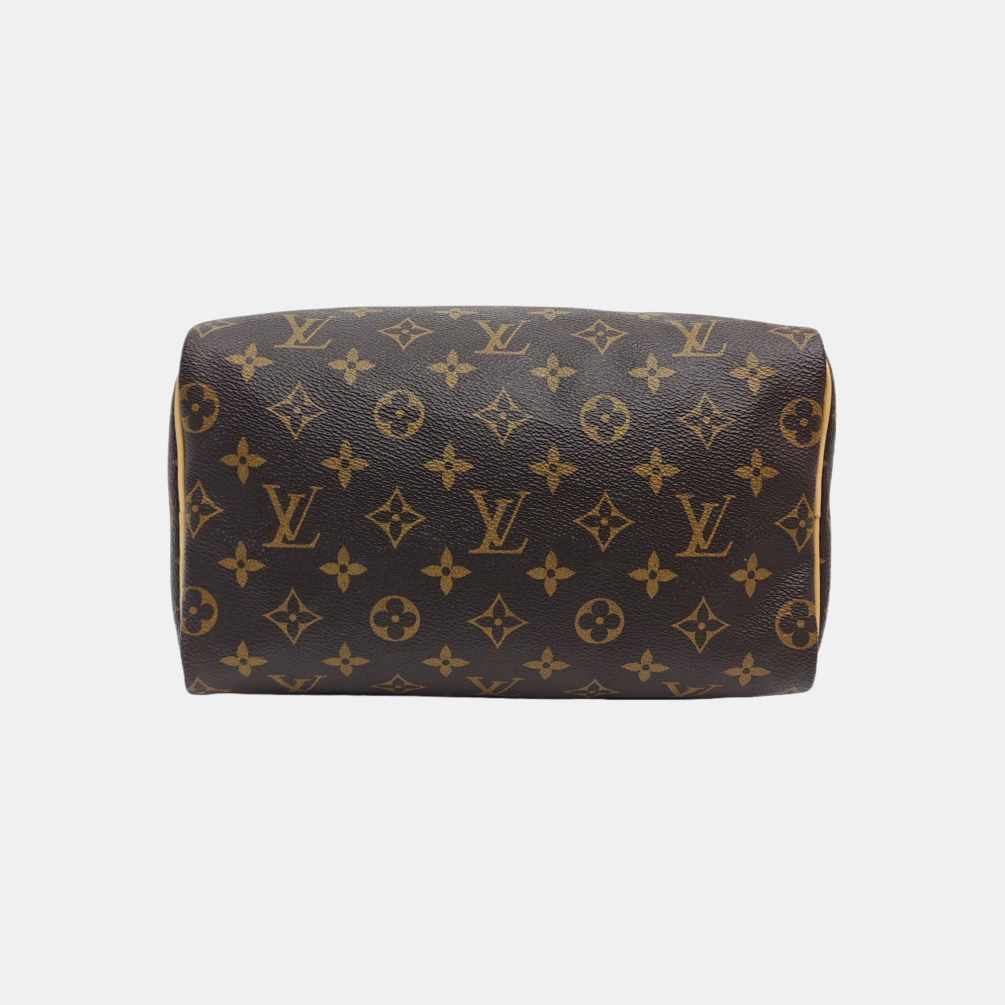 SPEEDY 25 Monogram Coated Canvas Brown