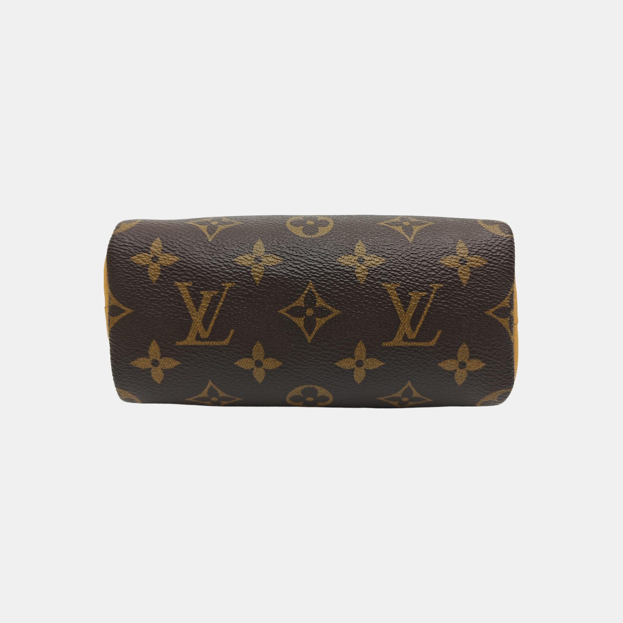 SPEEDY Nano Monogram Coated Canvas Brown