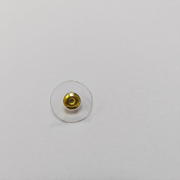 CC Logo Metal Gold Stud Earrings
