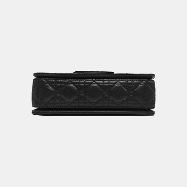 Cannage Lambskin Crossbody Bag Small Black