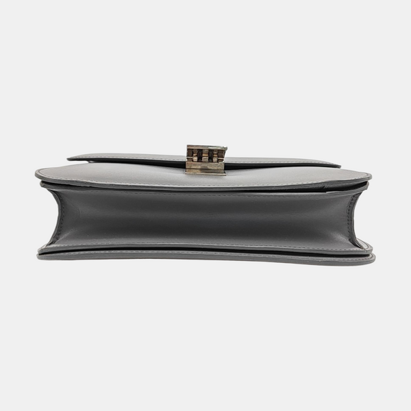 Authenticated pre-owned  CLASSIC BOX Medium Calfskin Gray - Shoulder Bag at Looply