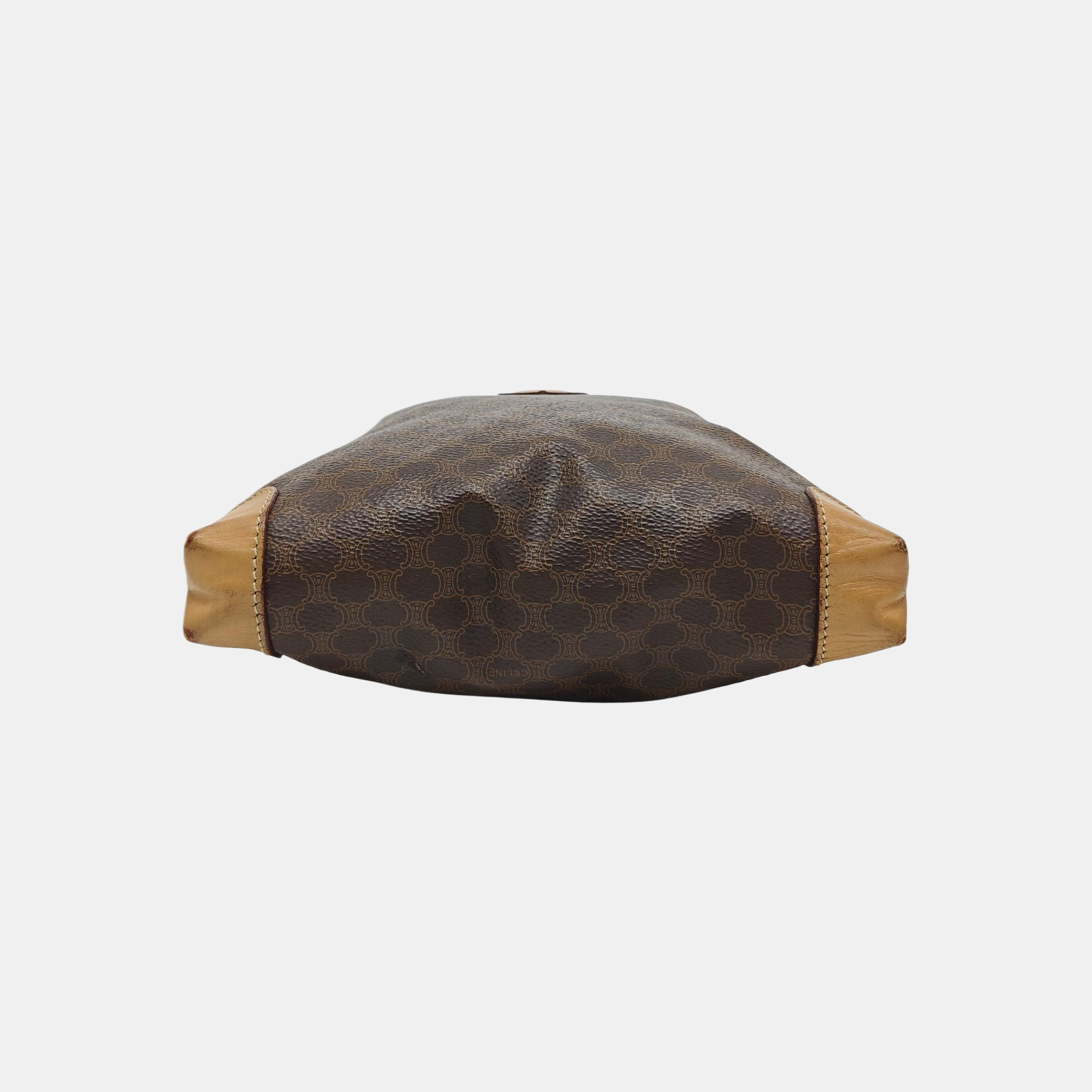 Coated Canvas Tote Bag Brown