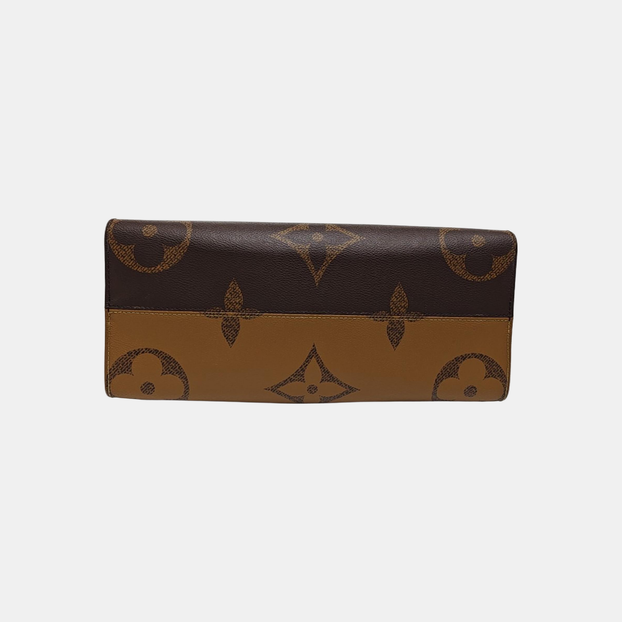 ONTHEGO MM Monogram Coated Canvas Brown