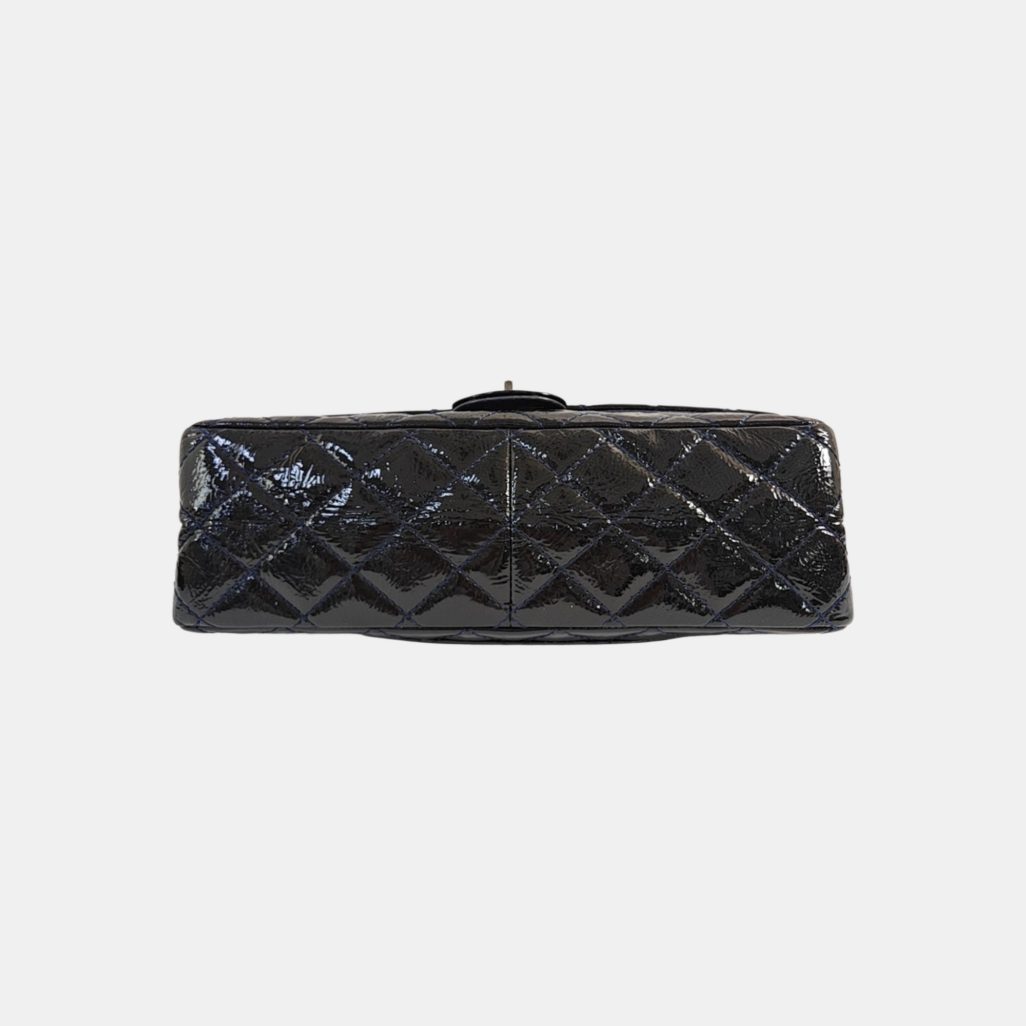 2.55 227 (jumbo) Quilted Patent Leather Blue