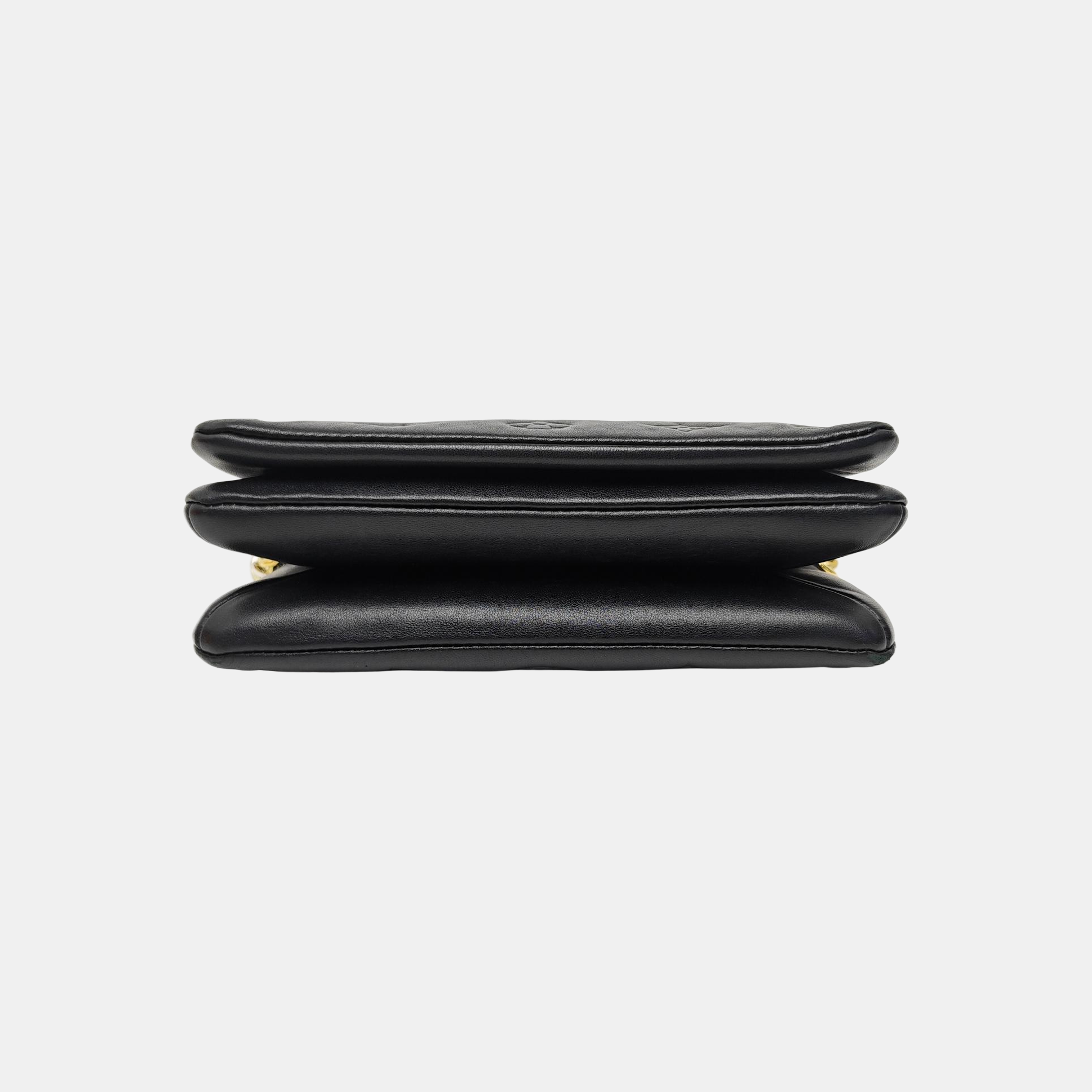 COUSSIN Monogram Lambskin Black