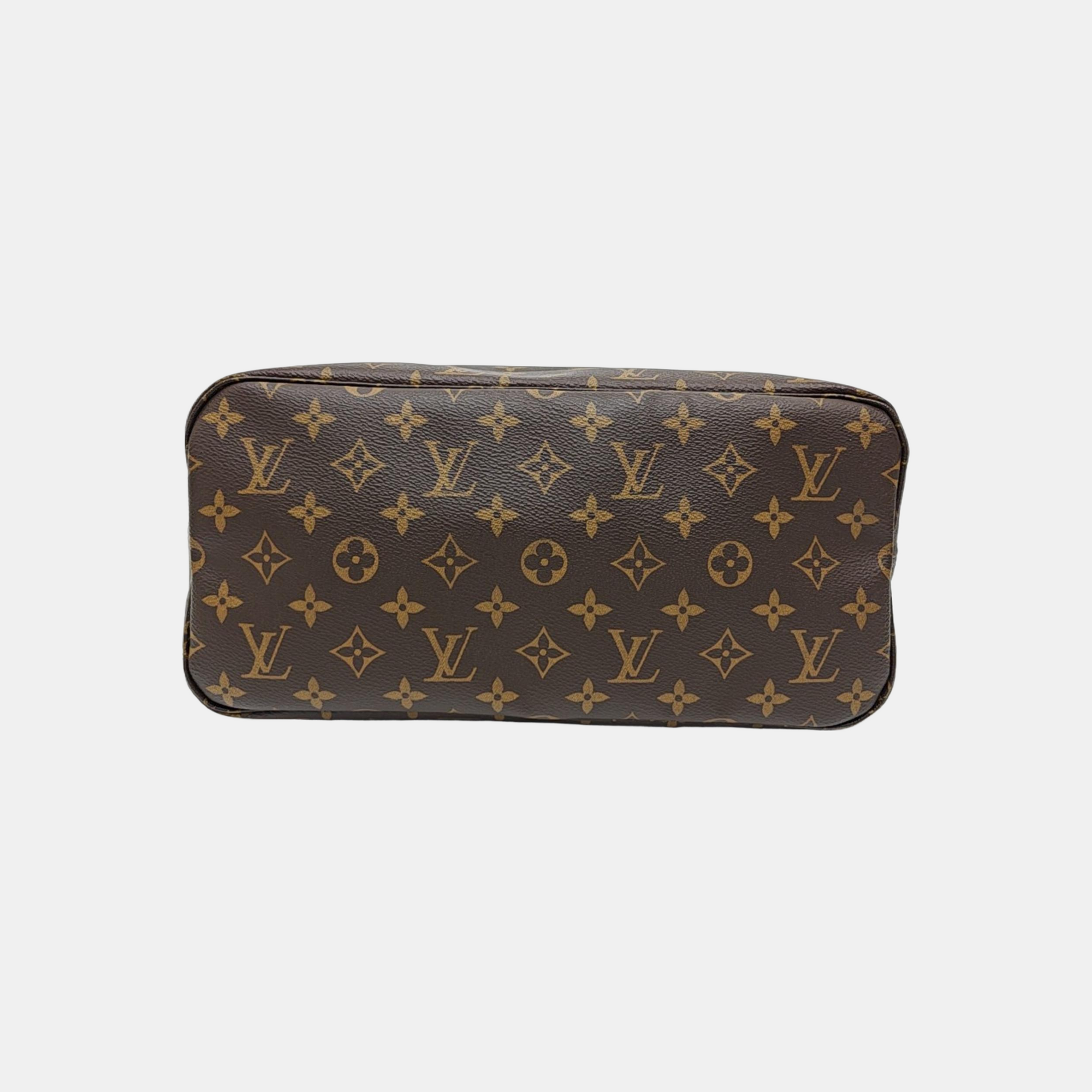 NEVERFULL MM Monogram Coated Canvas Brown