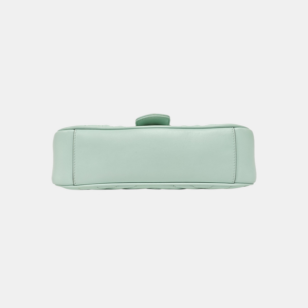 GG Marmont Medium Quilted Calfskin Green