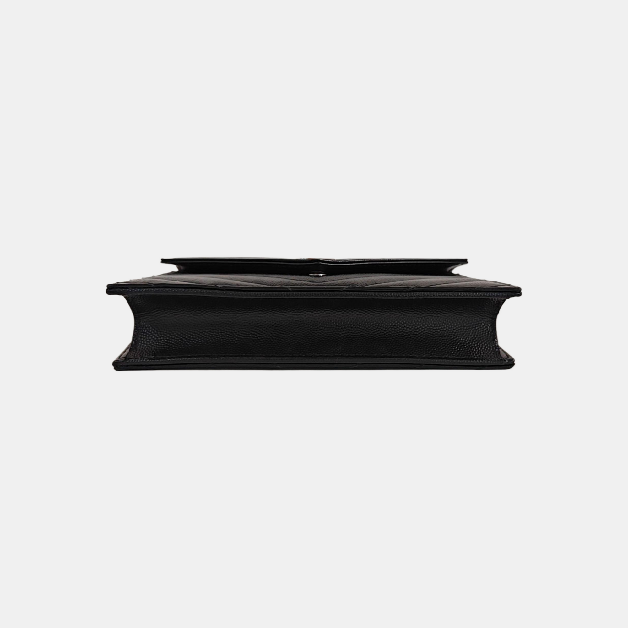 MONOGRAM Chevron Calfskin Black