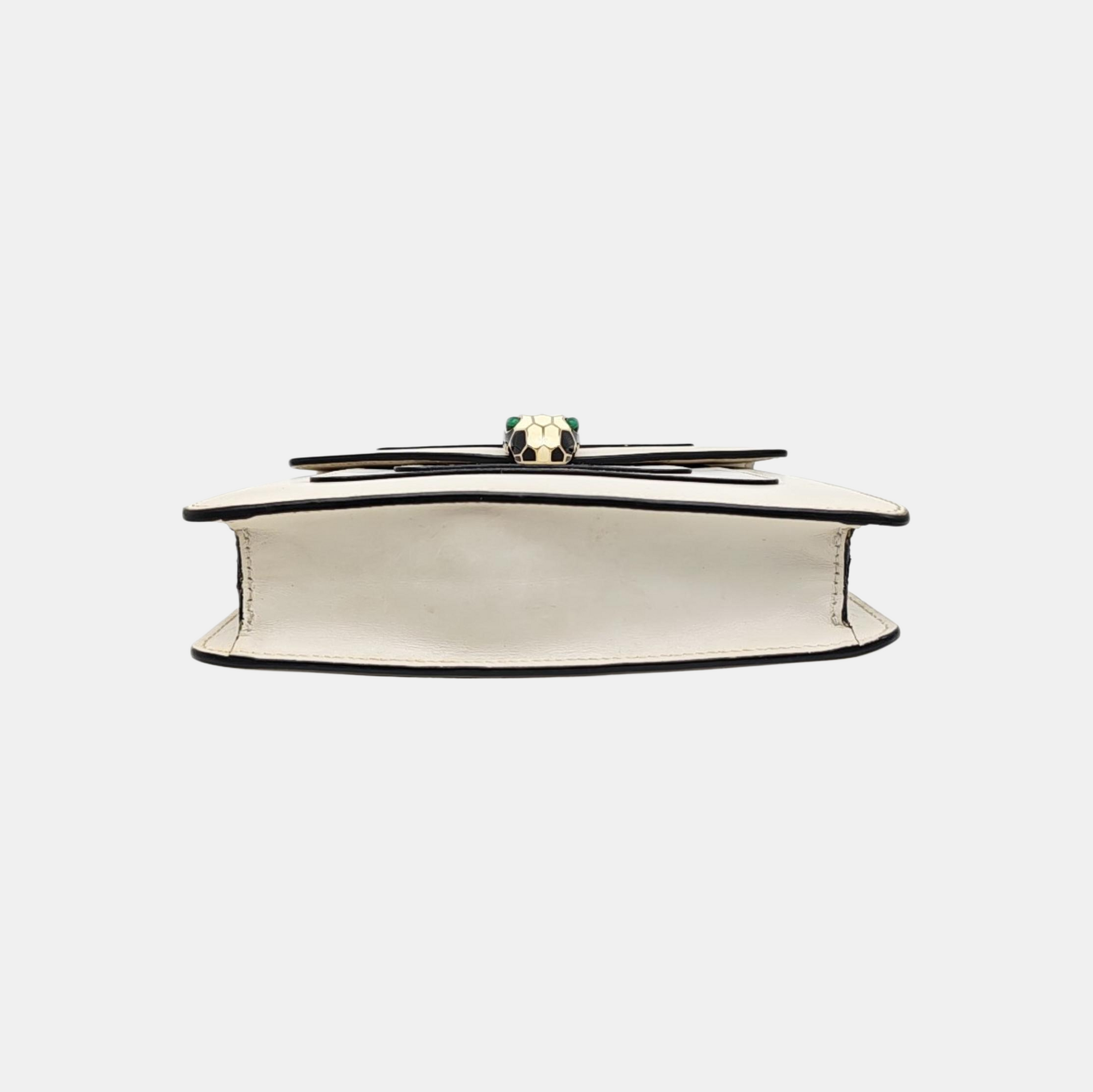 SERPENTI FOREVER Small Calfskin White
