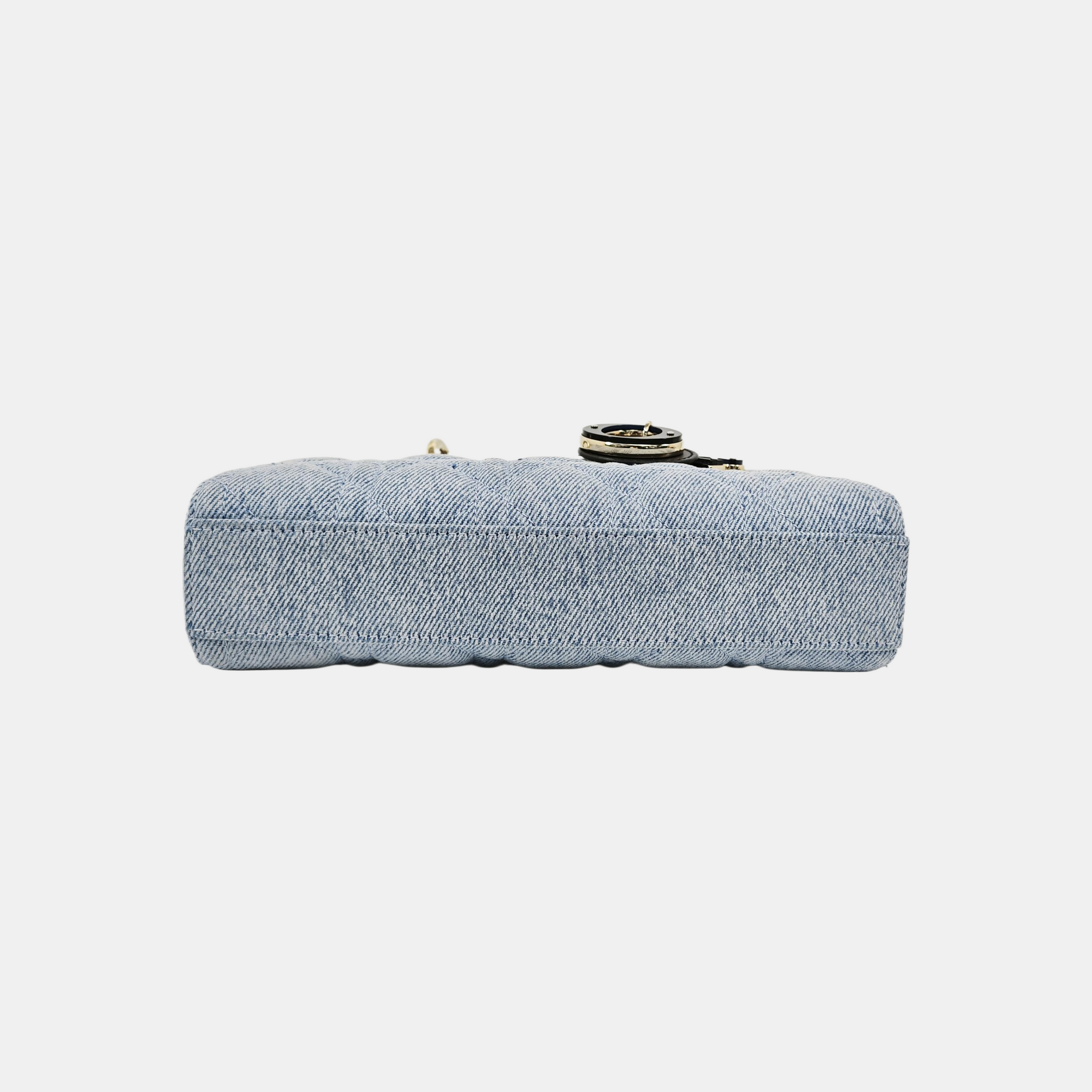 Lady D-Joy Small Cannage Denim Blue