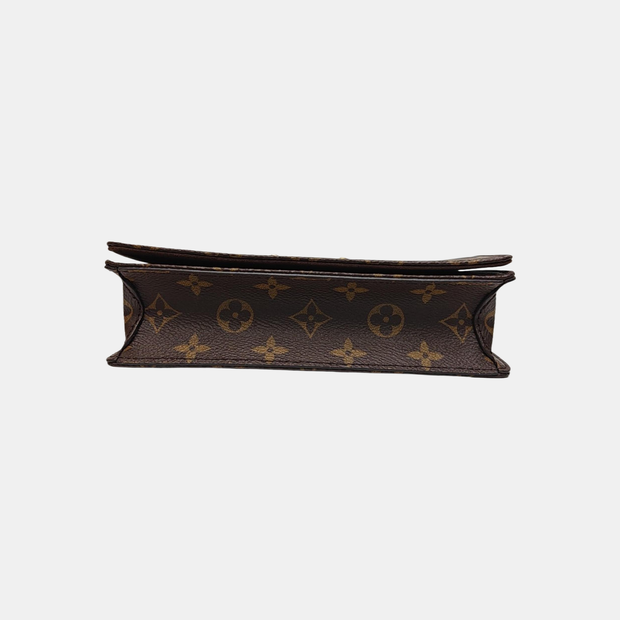 Lily Monogram Coated Canvas Brown