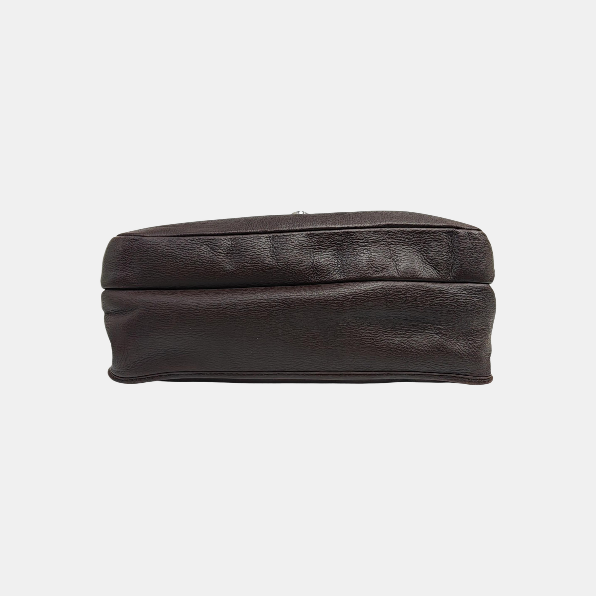Calfskin Shoulder Bag Brown