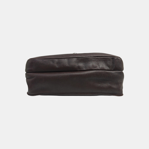 Calfskin Shoulder Bag Brown