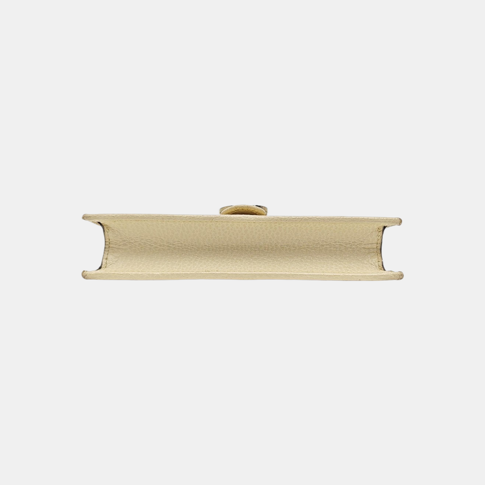 Interlocking G Small Calfskin Beige