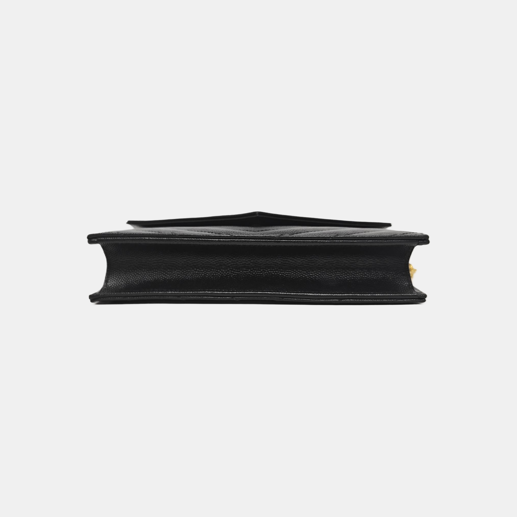 MONOGRAM WOC Chevron Calfskin Black