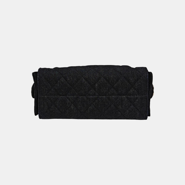CHANEL 25 Quilted Denim Blue