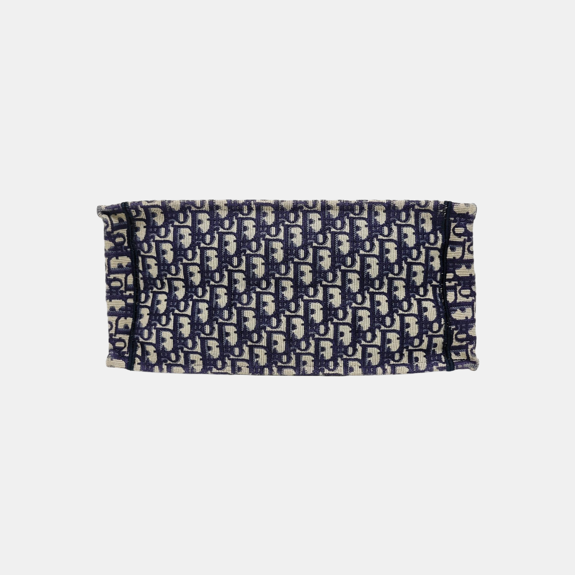 Book Tote Medium Oblique Canvas Blue