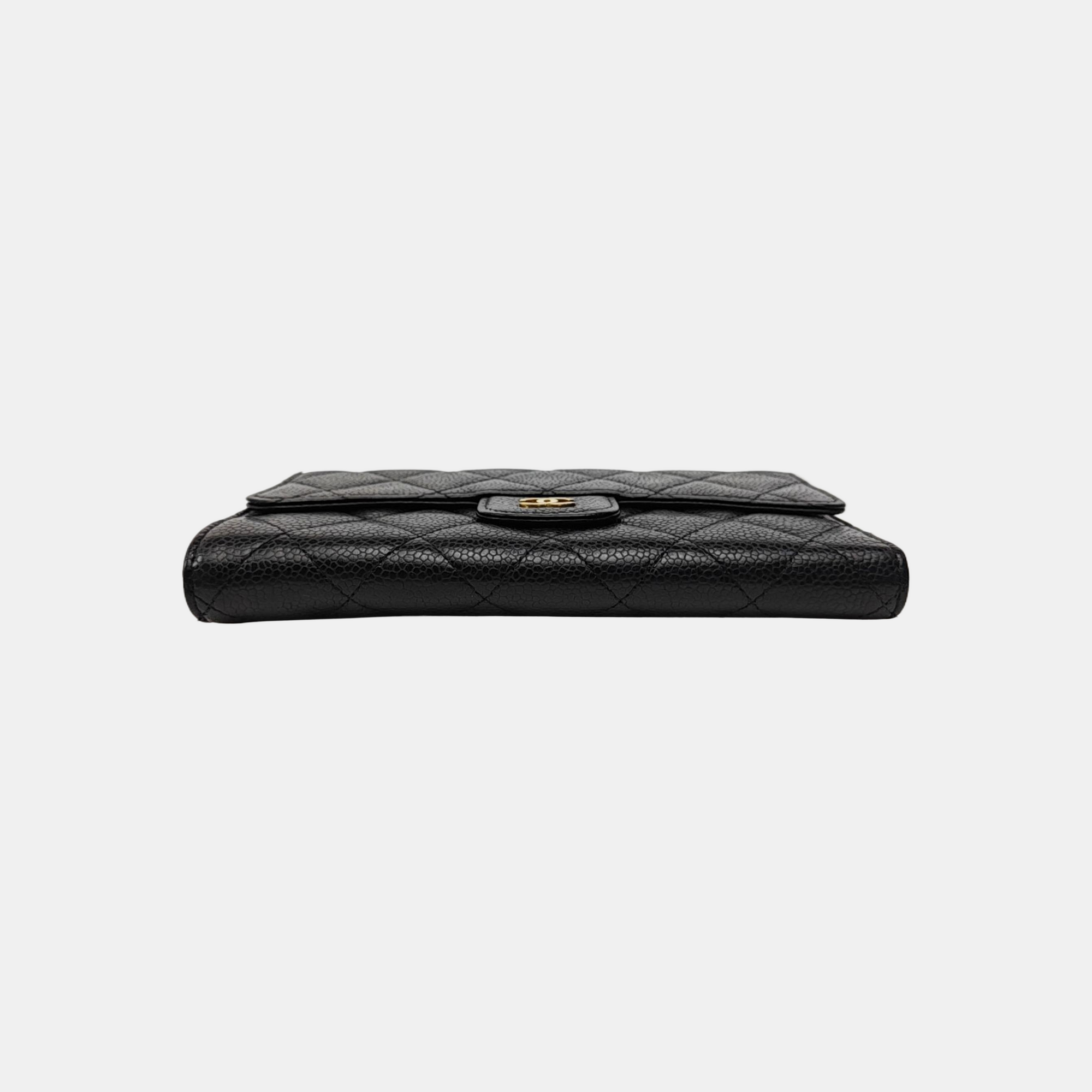 CLASSIC FLAP Mini Quilted Grained Calfskin Black